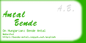 antal bende business card